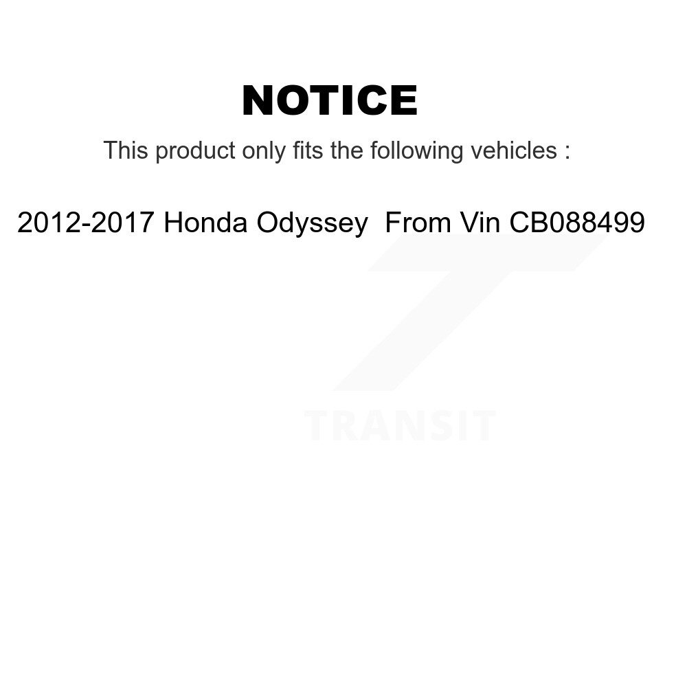 Front Strut And Spring Kit For 2011-2017 Honda Odyssey 2011-2012 Fits Up To Vin CB088499 K78A-100203 - Image 2