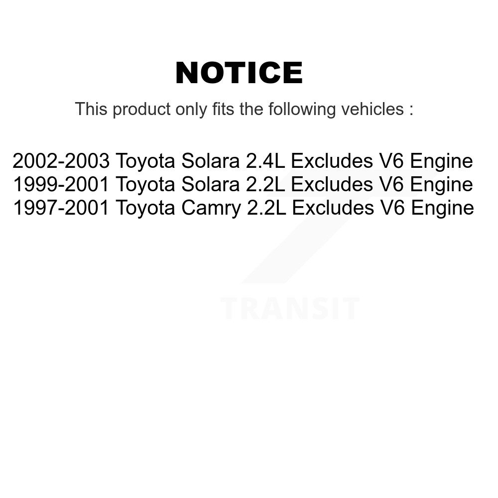 Rear Complete Shocks Strut & Coil Spring Kit For Toyota Camry Solara Excludes V6 Engine K78A-100262 - Image 2