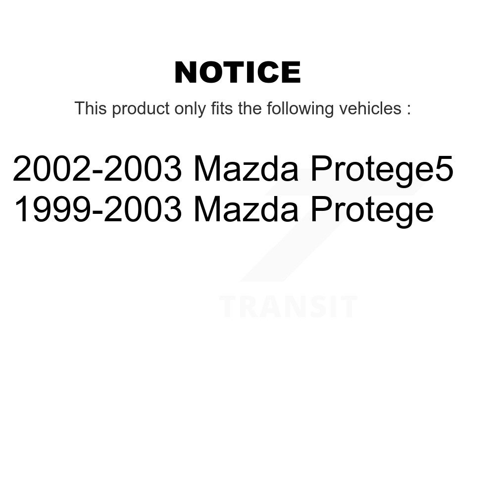 Rear Complete Shocks Strut & Coil Spring Mount Assemblies Kit For Mazda Protege Protege5 K78A-100278 - Image 2
