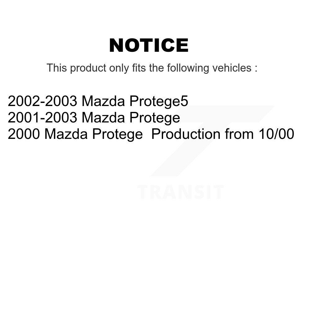 Front Rear Complete Shocks Strut & Coil Spring Assemblies Kit For Mazda Protege Protege5 K78A-100301 - Image 2