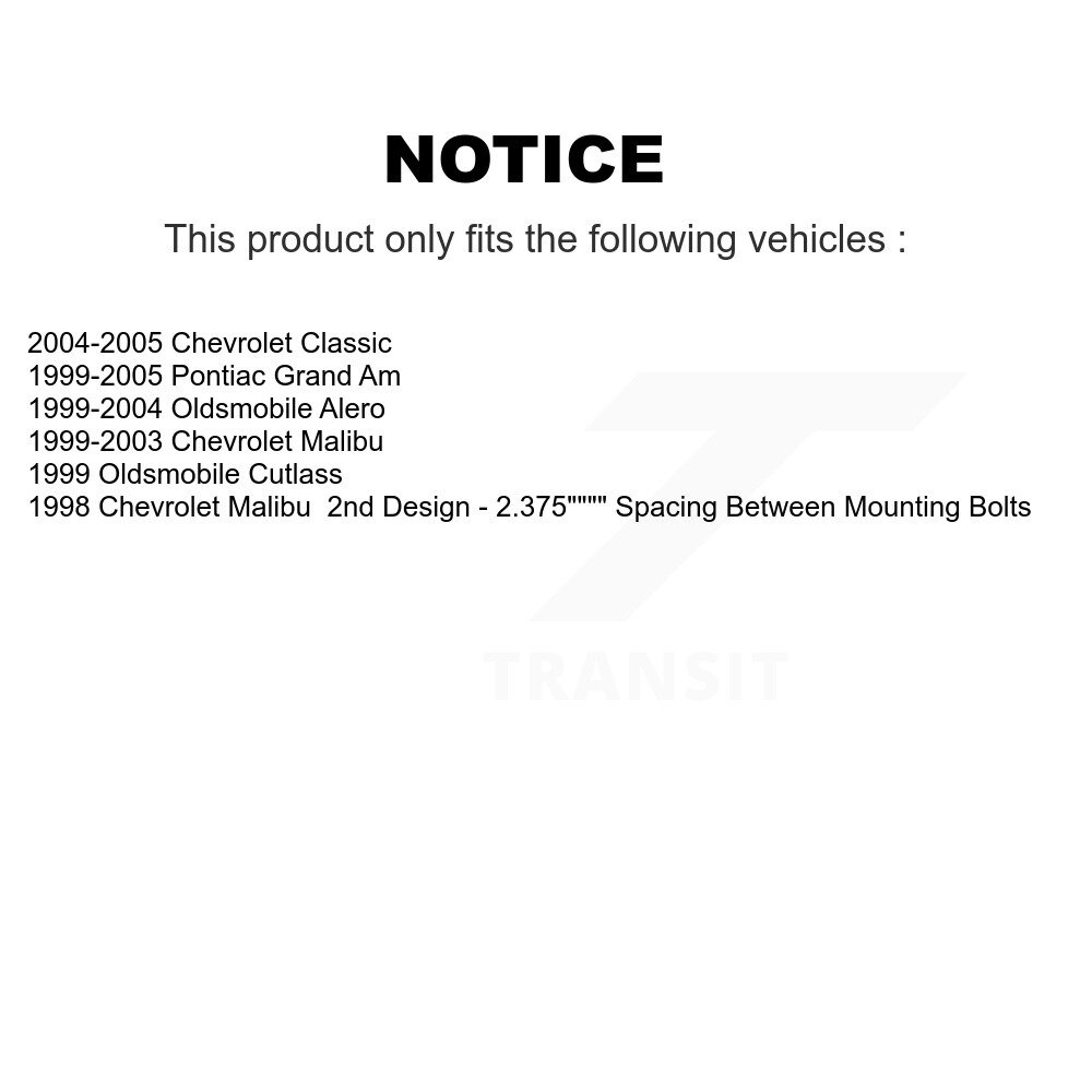 Front Rear Strut Coil Spring Kit For Pontiac Grand Am Chevrolet Malibu Oldsmobile Alero K78A-100310 - Image 2