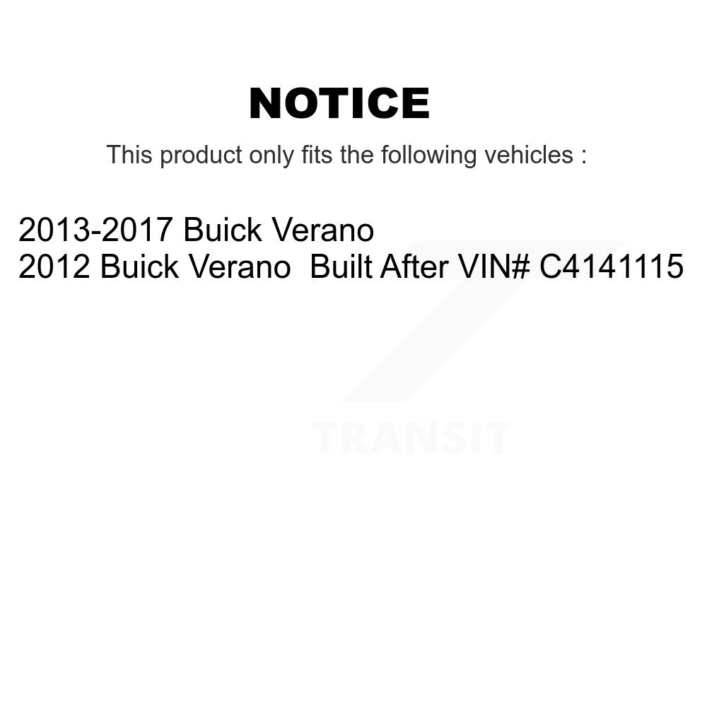 Front Complete Shocks Strut And Coil Spring Mount Assemblies Kit For Buick Verano K78A-100324 - Image 2