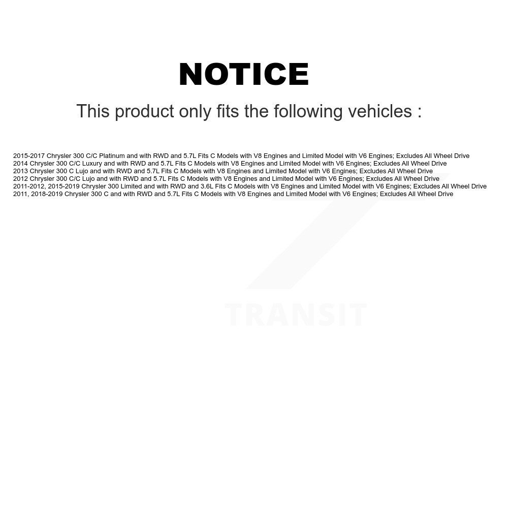 Front Complete Shocks Strut And Coil Spring Mount Assemblies Pair For Chrysler 300 K78A-100344 - Image 2