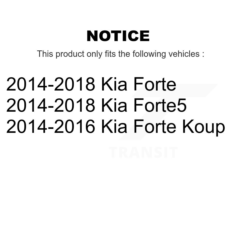 Front Complete Shocks Strut & Coil Spring Mount Assemblies Kit For Kia Forte Forte5 Koup K78A-100361 - Image 2