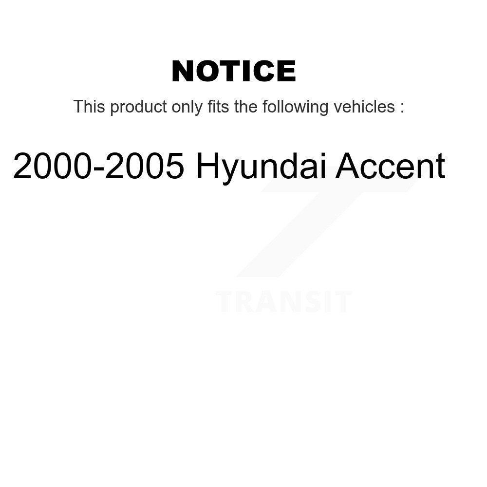 Front Rear Complete Shocks Strut Coil Spring Assemblies Kit For 2000-2005 Hyundai Accent K78A-100398 - Image 2