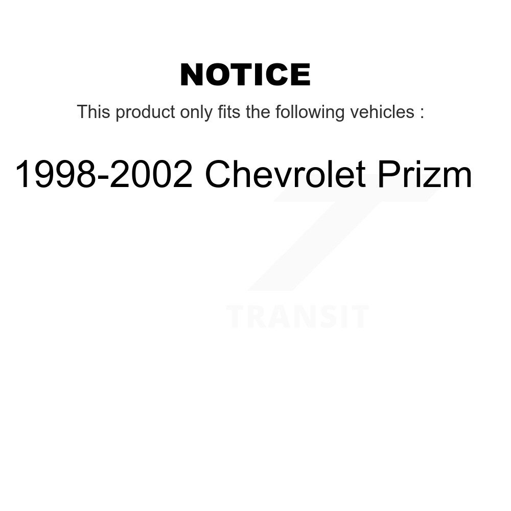 Front Rear Complete Shocks Strut Coil Spring Assembly Kit For 1998-2002 Chevrolet Prizm K78A-100399 - Image 2