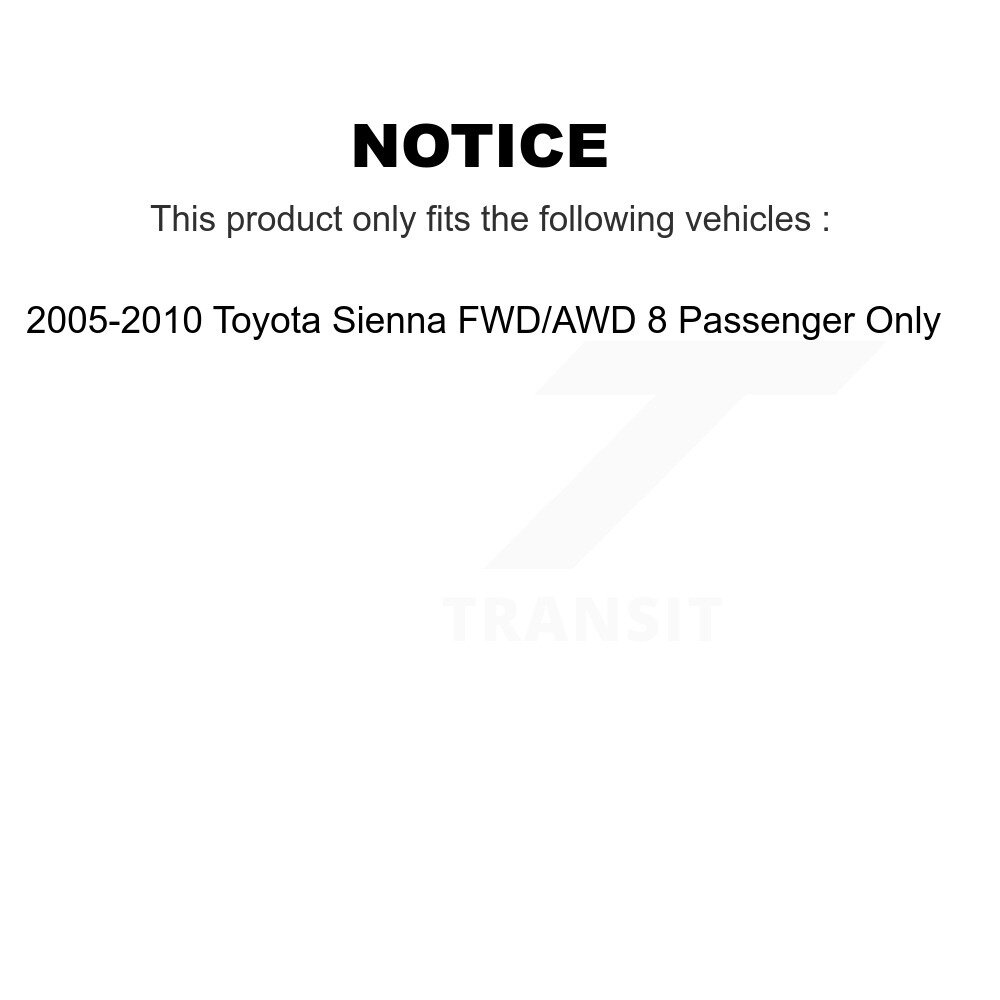 Front Shocks Strut Coil Spring Kit For 2005-2010 Toyota Sienna FWD AWD 8 Passenger Only K78A-100456 - Image 2