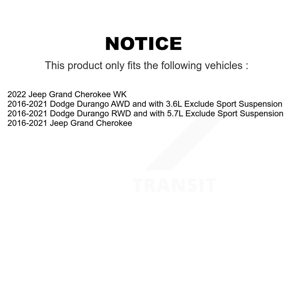 Front Complete Shocks Strut And Coil Spring Kit For Jeep Grand Cherokee Dodge Durango WK K78A-100483 - Image 2