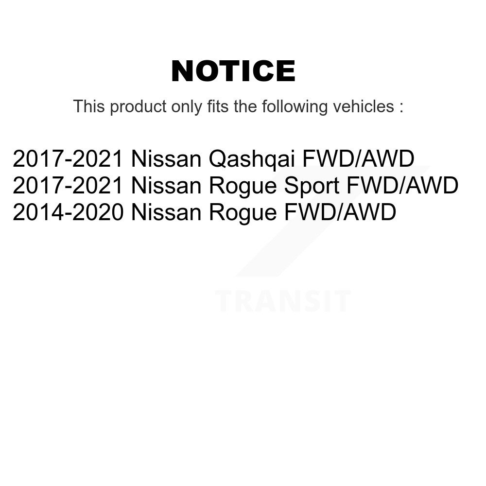 Front Complete Shocks Strut Coil Spring Mount Kit For Nissan Rogue Sport Qashqai FWD/AWD K78A-100488 - Image 2