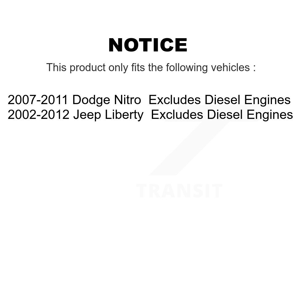 Front Rear Strut & Coil Spring Kit For Jeep Liberty Dodge Nitro Excludes Diesel Engines K78M-100089 - Image 2