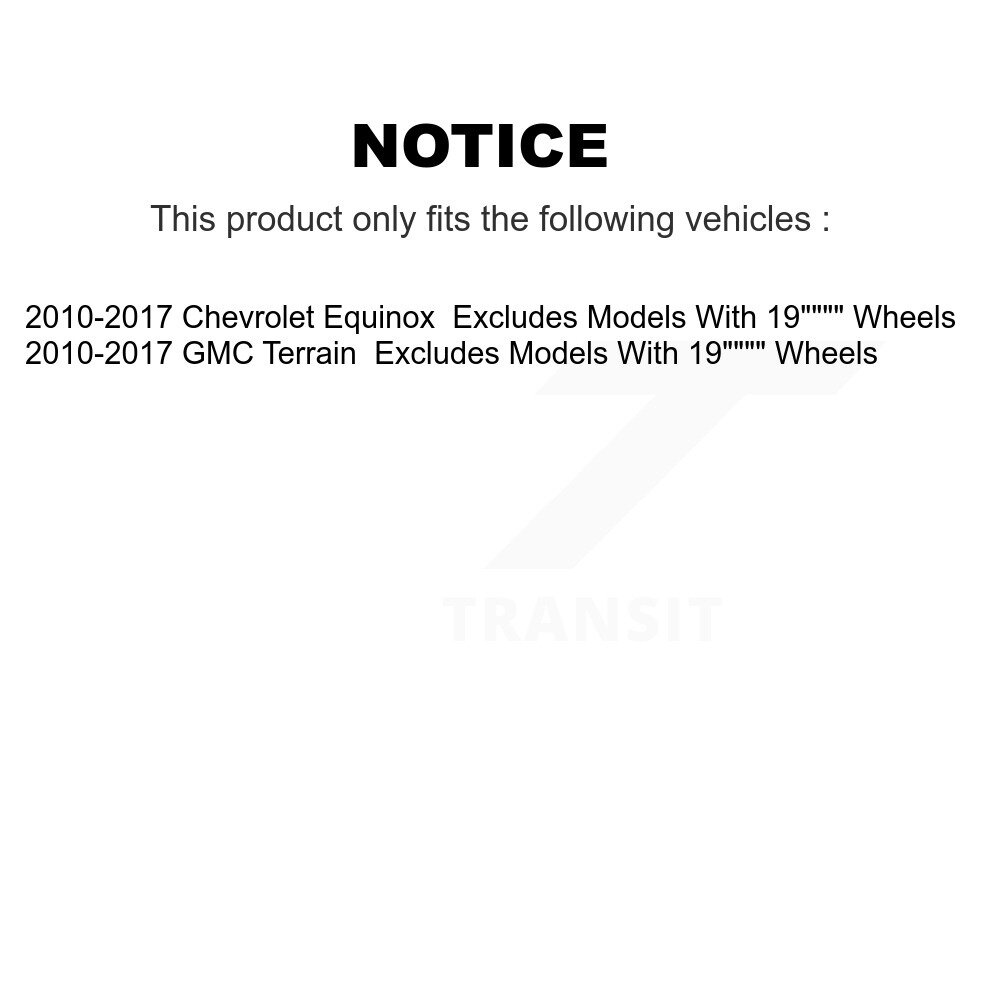Front Rear Complete Strut & Coil Spring Kit For 2010-2017 Chevrolet Equinox GMC Terrain K78M-100107 - Image 2