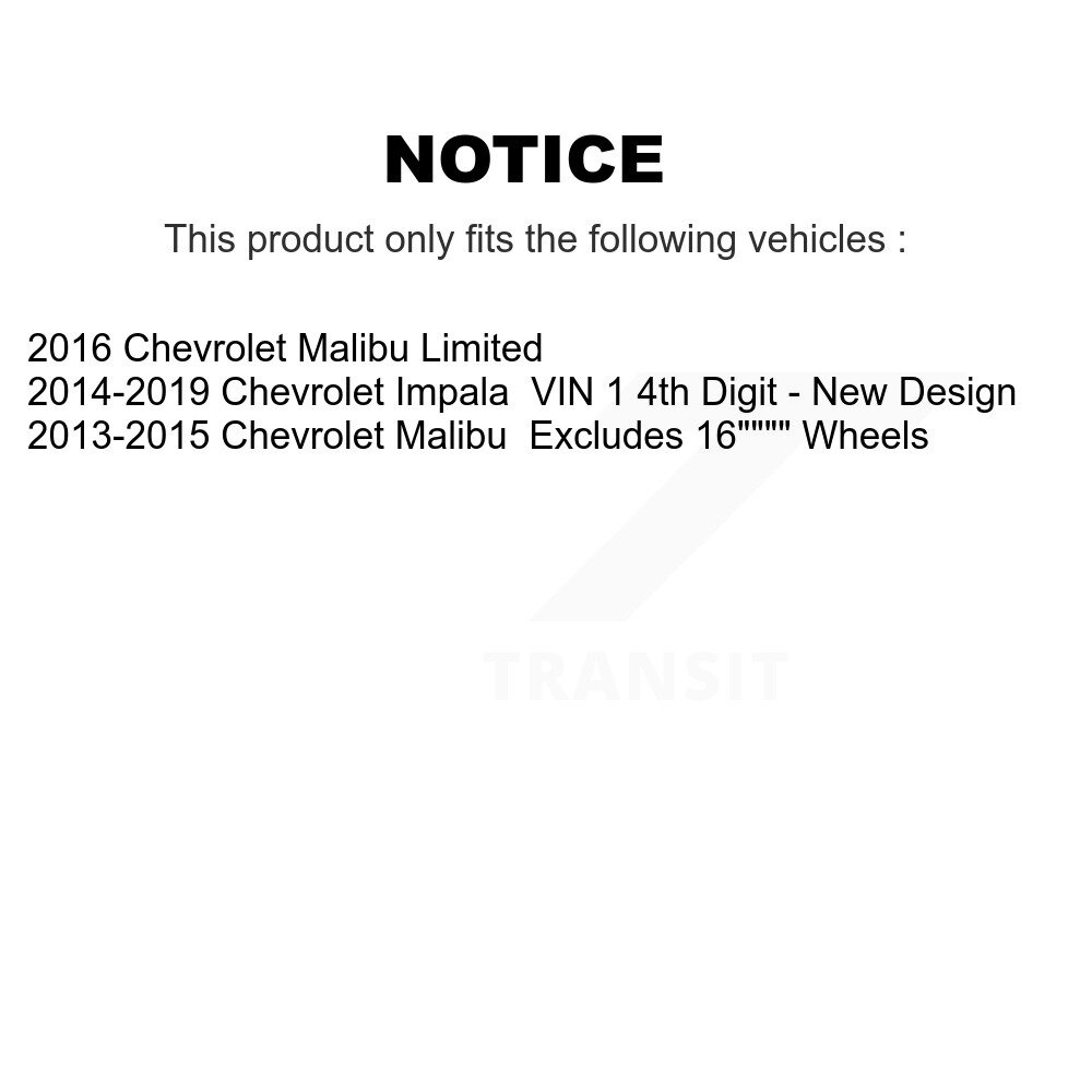 Front Rear Complete Shocks Strut And Coil Spring Kit For Chevrolet Malibu Impala Limited K78M-100298 - Image 2