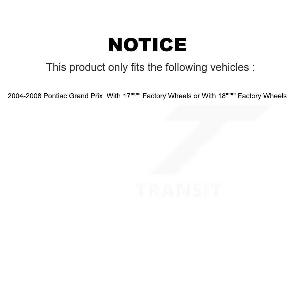 Front Rear Complete Shocks Strut Coil Spring Mount Assemblies Kit For Pontiac Grand Prix K78M-100320 - Image 2