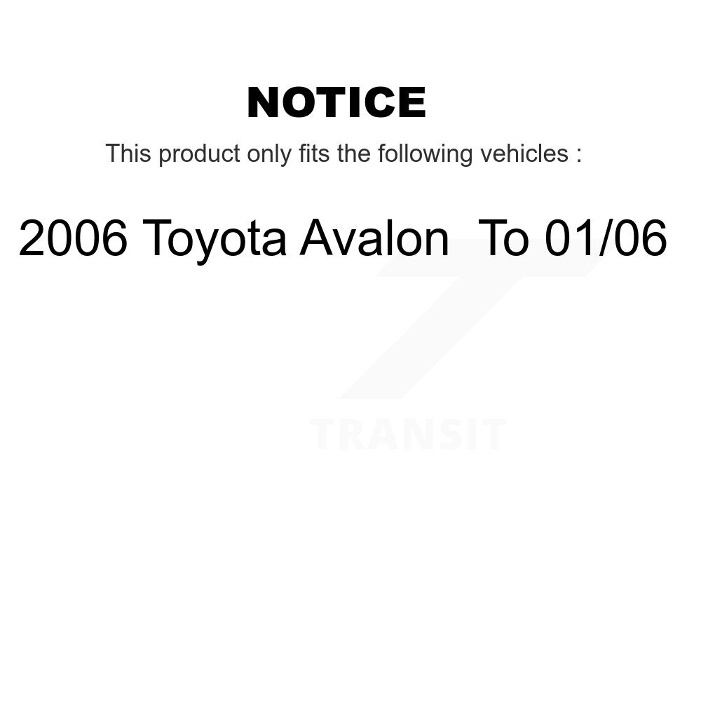 Front Rear Complete Shocks Strut & Coil Spring Mount Kit For 2006 Toyota Avalon To 01 06 K78M-100352 - Image 2