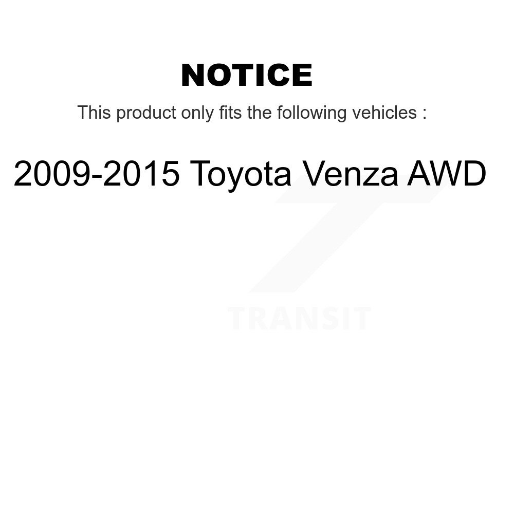 Front Rear Complete Shocks Strut Coil Spring Assembly Kit For 2009-2015 Toyota Venza AWD K78M-100356 - Image 2