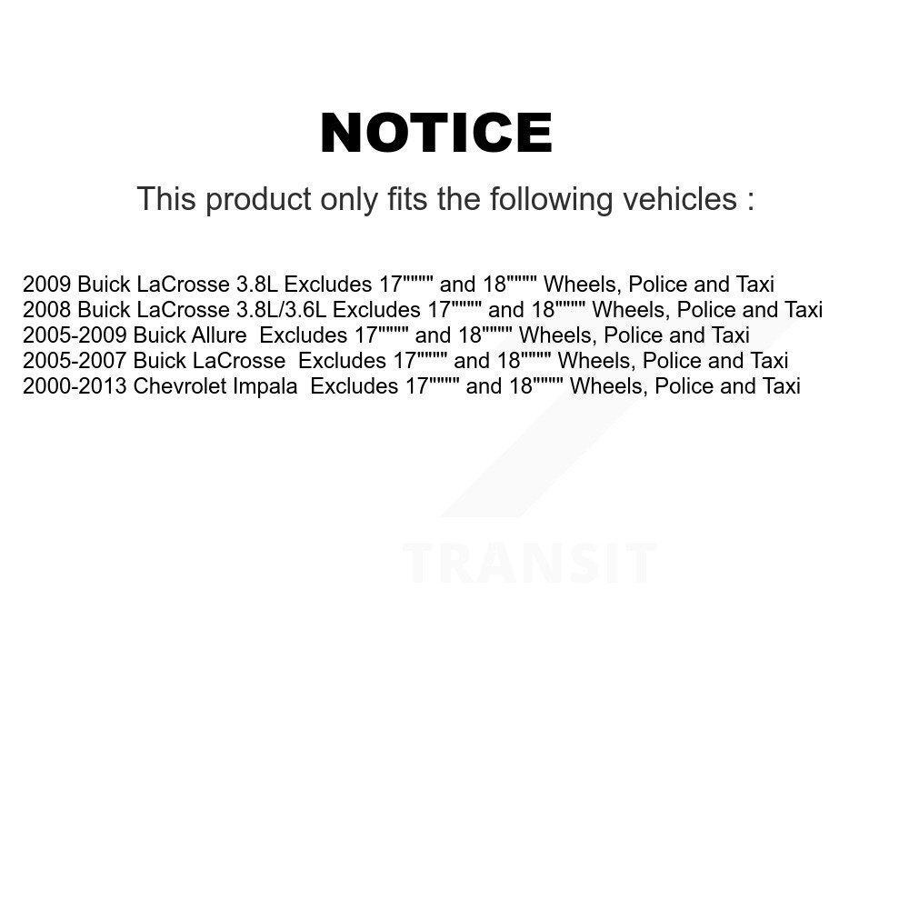 Front Rear Complete Strut And Coil Spring Kit For Chevrolet Impala Buick LaCrosse Allure K78M-100381 - Image 2