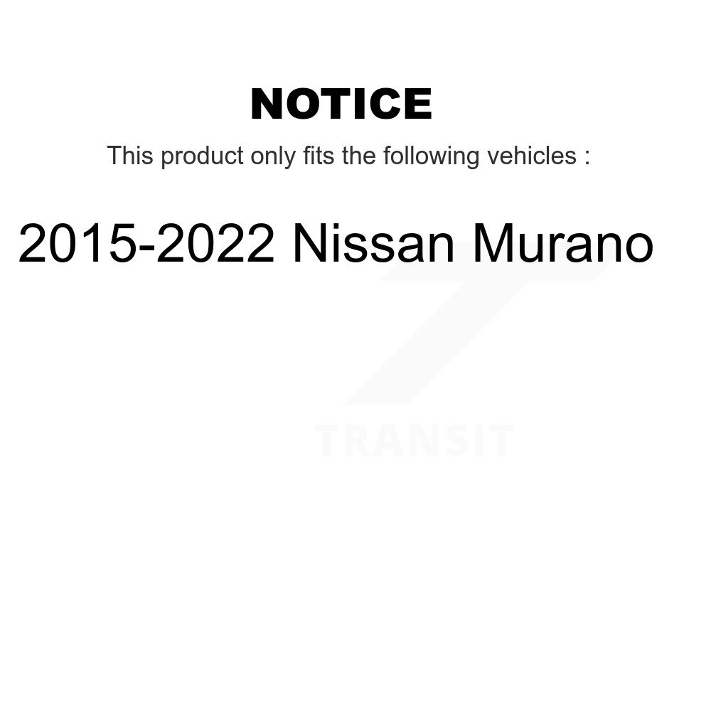 Front Rear Complete Shocks Strut Coil Spring Assemblies Kit For 2015-2022 Nissan Murano K78M-100414 - Image 2