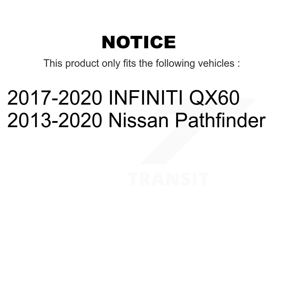 Front Rear Complete Shocks Strut And Coil Spring Kit For Nissan Pathfinder INFINITI QX60 K78M-100431 - Image 2